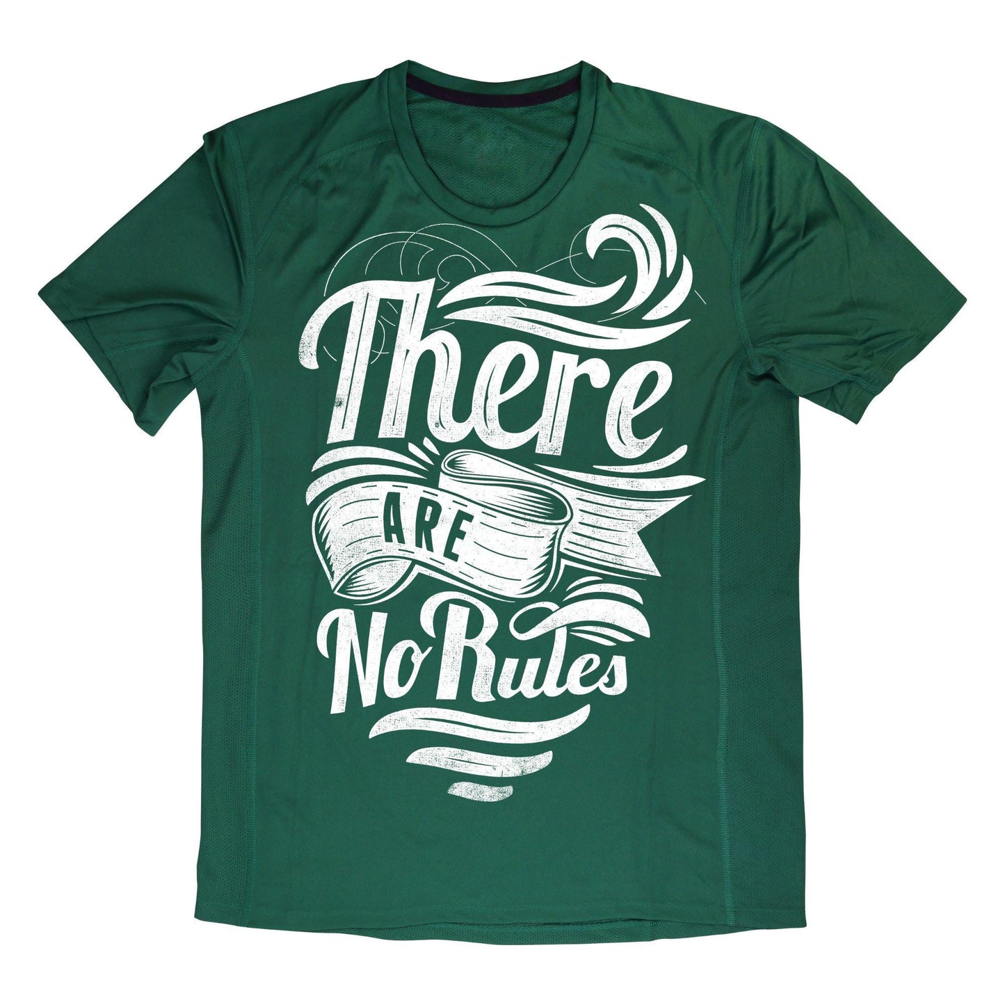 There Are No Rules T-Shirt – Motivational Rebel Tee, White Typography Graphic, 100% Cotton DTF Print