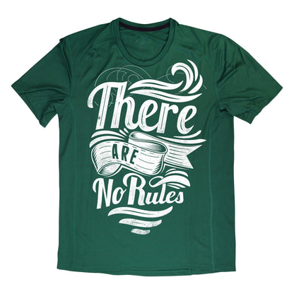 There Are No Rules T-Shirt – Motivational Rebel Tee, White Typography Graphic, 100% Cotton DTF Print
