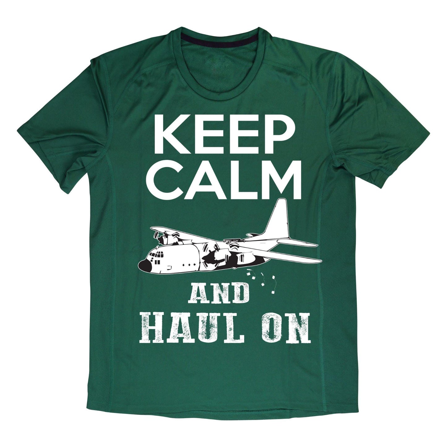 Keep Calm and Haul On T-Shirt – Military Aircraft Inspired Graphic Tee, Funny Aviation Shirt, DTF Print on 100% Cotton