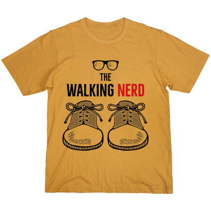 The Walking Nerd Shirt – Funny Geek Graphic Tee, Nerdy Walking Joke T-Shirt, Glasses and Shoes Humor Tee for Bookworms & Gamers