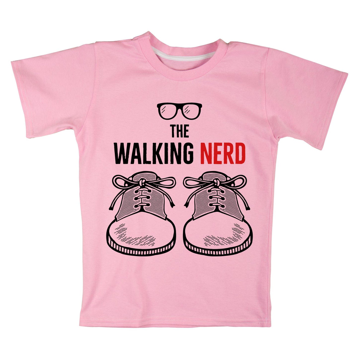 The Walking Nerd Shirt – Funny Geek Graphic Tee, Nerdy Walking Joke T-Shirt, Glasses and Shoes Humor Tee for Bookworms & Gamers