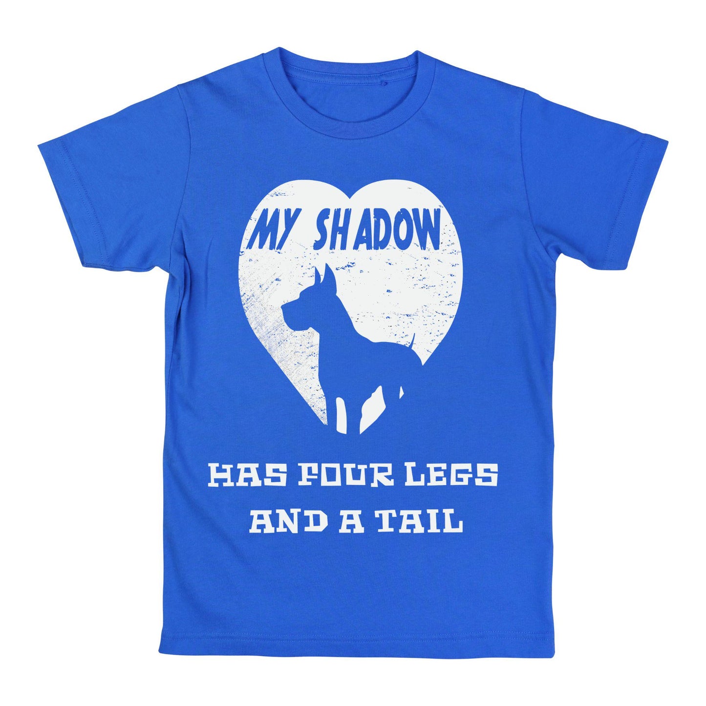 My Shadow Has Four Legs T-Shirt – Dog Lover Pet Owner Shirt, Heart Silhouette Graphic Tee, DTF Printed on 100% Cotton