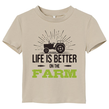 Life Is Better on the Farm T-Shirt – Rustic Country Living Tee, Tractor Graphic DTF Print on 100% Cotton