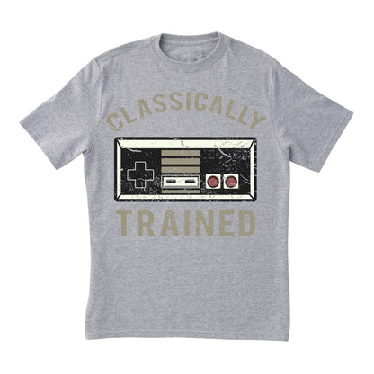 Classically Trained Retro Gaming T-Shirt – Vintage Game Controller Graphic Tee – Gamer Gift – Old School Video Game Shirt – Unisex