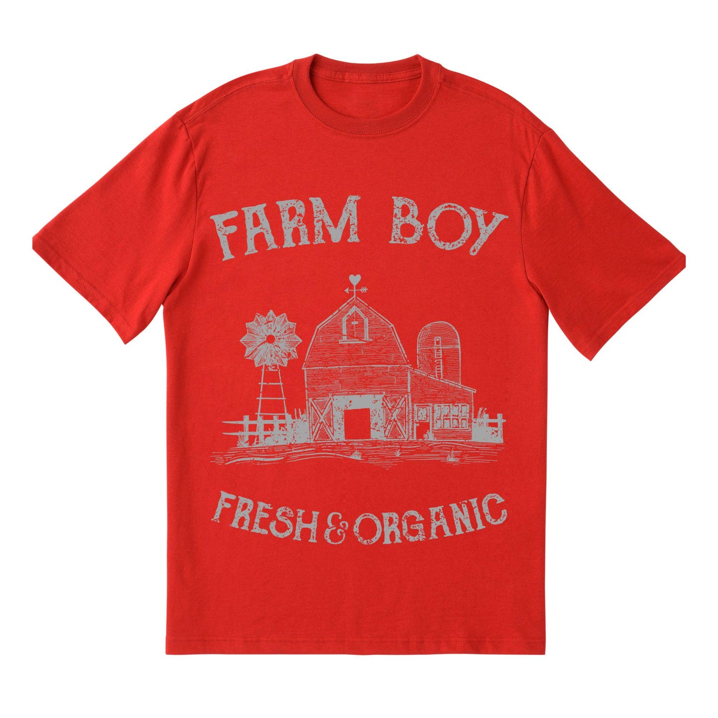 Farm Boy Barn Graphic Tee – Fresh & Organic Country Style Shirt for Men
