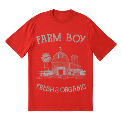Farm Boy Barn Graphic Tee – Fresh & Organic Country Style Shirt for Men