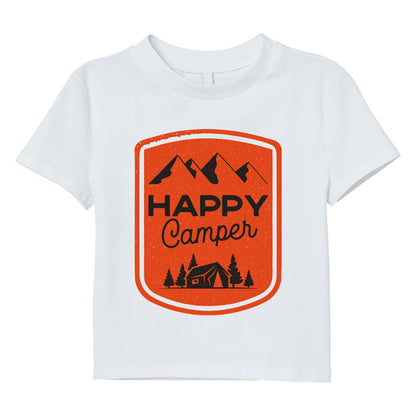 Happy Camper T-Shirt – Camping Graphic Tee, Outdoor Adventure Shirt, Hiking & Nature Lover Gift