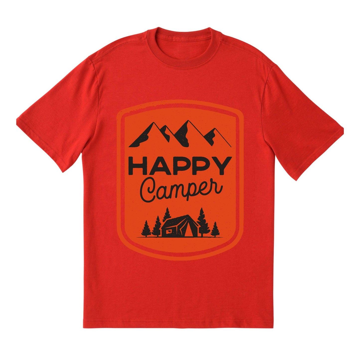 Happy Camper T-Shirt – Camping Graphic Tee, Outdoor Adventure Shirt, Hiking & Nature Lover Gift
