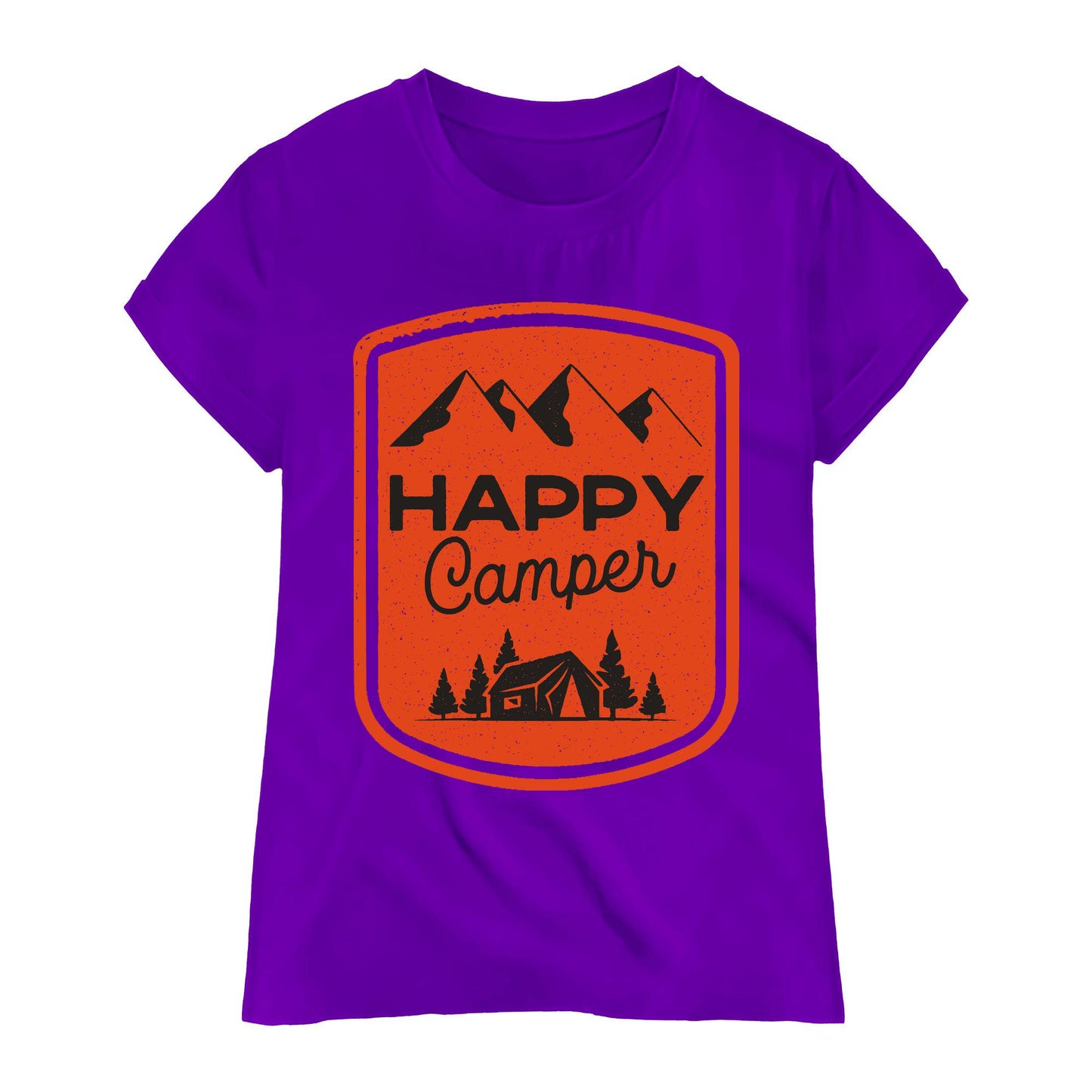 Happy Camper T-Shirt – Camping Graphic Tee, Outdoor Adventure Shirt, Hiking & Nature Lover Gift