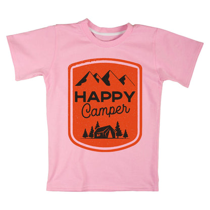 Happy Camper T-Shirt – Camping Graphic Tee, Outdoor Adventure Shirt, Hiking & Nature Lover Gift