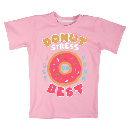Donut Stress T-Shirt – Funny Motivational Graphic Tee, Cute Donut Shirt, Positive Quote Gift