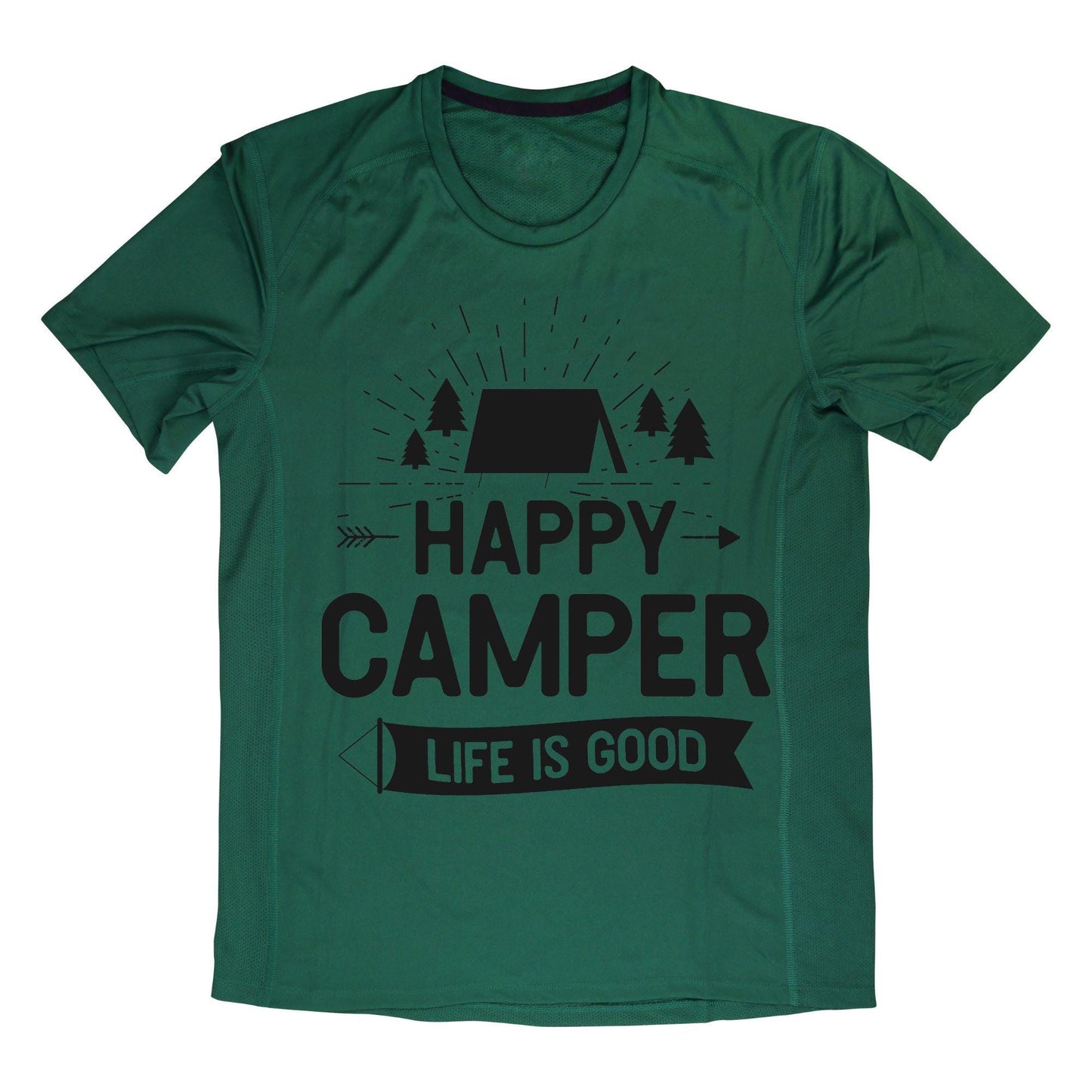 Happy Camper T-Shirt – Life is Good Camping Tee, Outdoor Adventure Shirt, Camper Gift