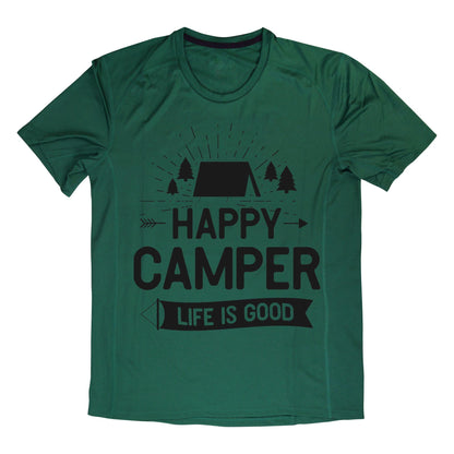 Happy Camper T-Shirt – Life is Good Camping Tee, Outdoor Adventure Shirt, Camper Gift