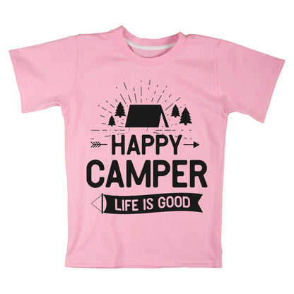 Happy Camper T-Shirt – Life is Good Camping Tee, Outdoor Adventure Shirt, Camper Gift