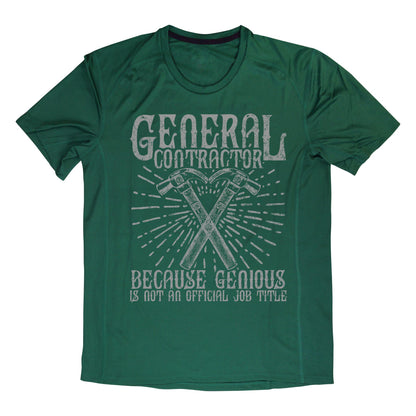 General Contractor Tee | Genius Builder Shirt | Funny Job Title T-Shirt
