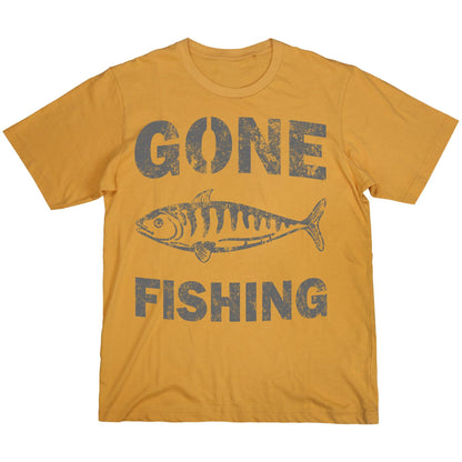 Gone Fishing T-Shirt for Men – Funny Graphic Tee for Fishermen & Outdoor Lovers