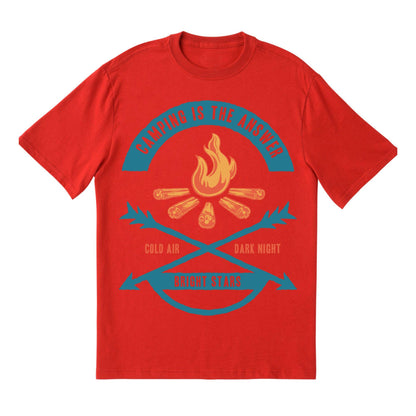 Camping Adventure T-Shirt – Outdoor Explorer Tee with Campfire and Nature Quote