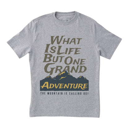 Grand Adventure Mountain Quote T-Shirt – Outdoor Hiking & Explorer Tee