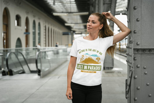 Lost in Paradise Nature Adventure Graphic T-Shirt – Outdoor Hiking, Camping & Travel Tee