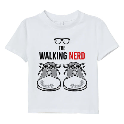 The Walking Nerd Shirt – Funny Geek Graphic Tee, Nerdy Walking Joke T-Shirt, Glasses and Shoes Humor Tee for Bookworms & Gamers