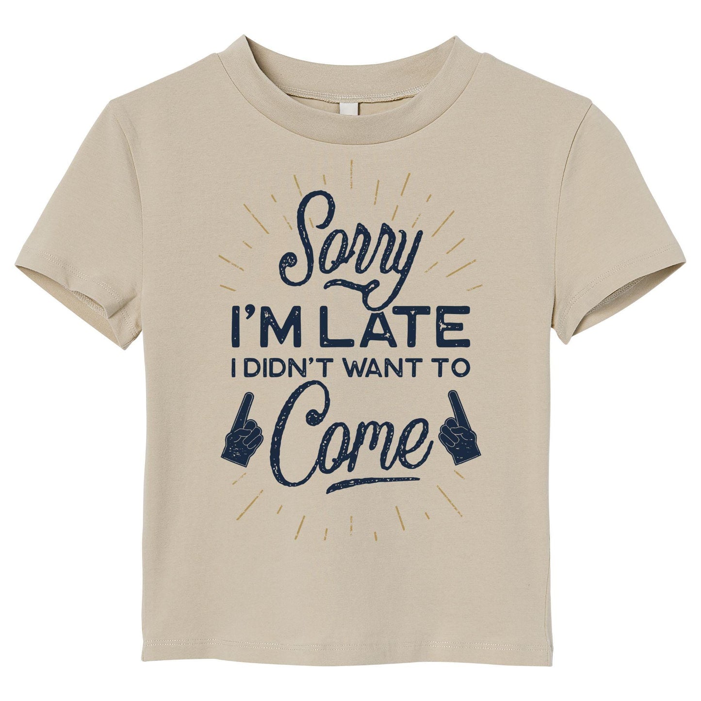 Sorry I’m Late Funny Shirt – I Didn’t Want to Come Tee, Anti-Social Humor Shirt, Sarcastic Graphic Tee for Introverts & Homebodies
