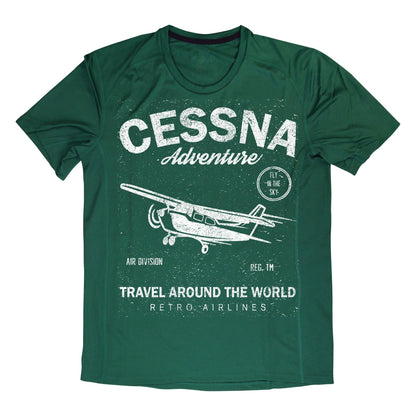 Cessna Adventure Shirt – Retro Pilot Airplane Tee, Gift for Aviators & Flight Enthusiasts, Travel Around the World Graphic Shirt