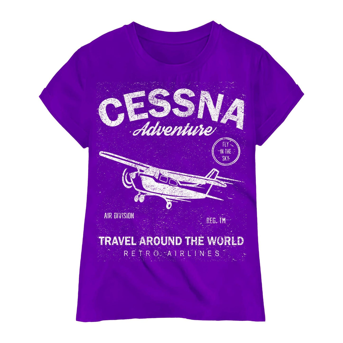 Cessna Adventure Shirt – Retro Pilot Airplane Tee, Gift for Aviators & Flight Enthusiasts, Travel Around the World Graphic Shirt