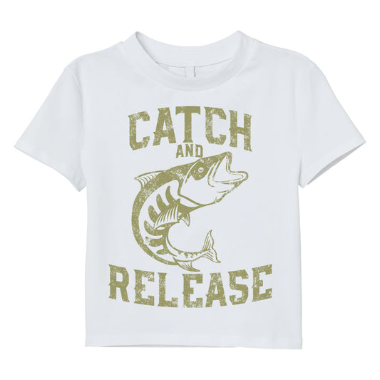 Catch and Release Fishing T-Shirt – Outdoor Angler Graphic Tee for Men and Women – Fisherman Gift – Bass Fishing Shirt – Vintage Style