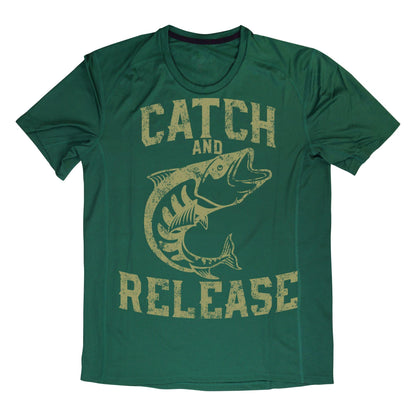 Catch and Release Fishing T-Shirt – Outdoor Angler Graphic Tee for Men and Women – Fisherman Gift – Bass Fishing Shirt – Vintage Style