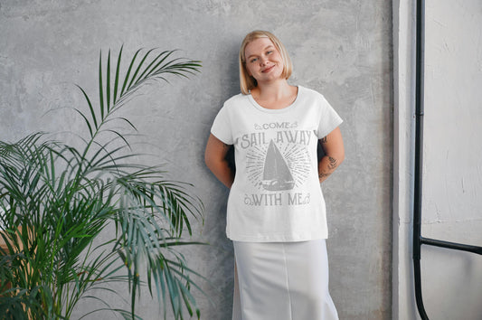 Come Sail Away With Me T-Shirt – Nautical Sailing Graphic Tee – Boat Lover Gift – Ocean Adventure Shirt – Unisex