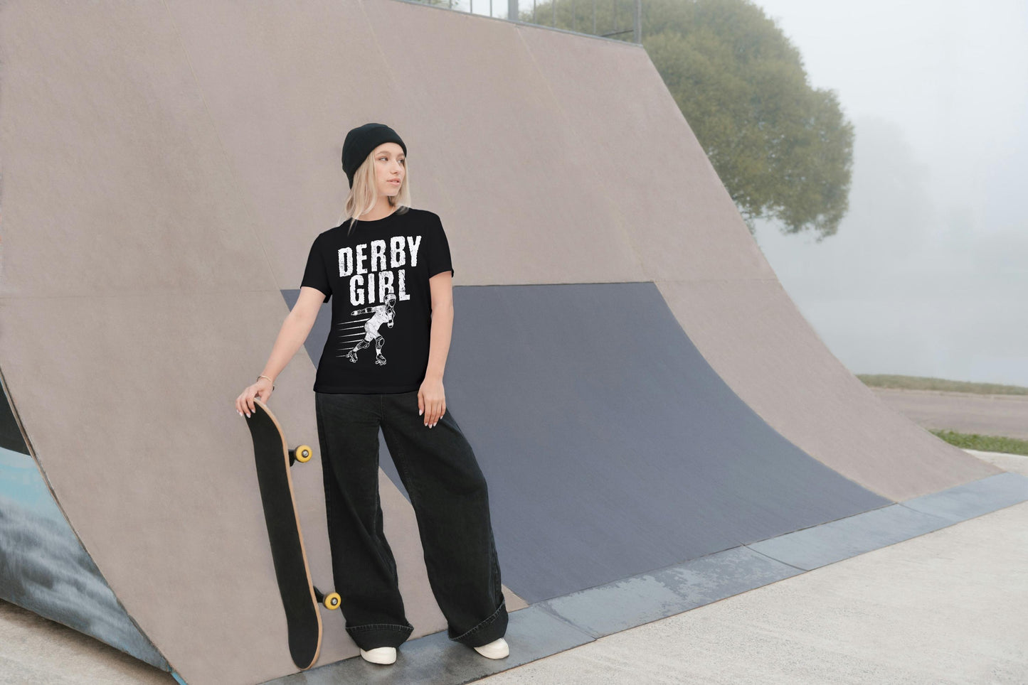 Derby Girl T-Shirt – Roller Derby Graphic Tee – Skating Sports Shirt – Roller Skater Gift – Women’s Athletic Top