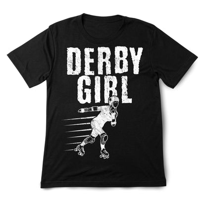 Derby Girl T-Shirt – Roller Derby Graphic Tee – Skating Sports Shirt – Roller Skater Gift – Women’s Athletic Top