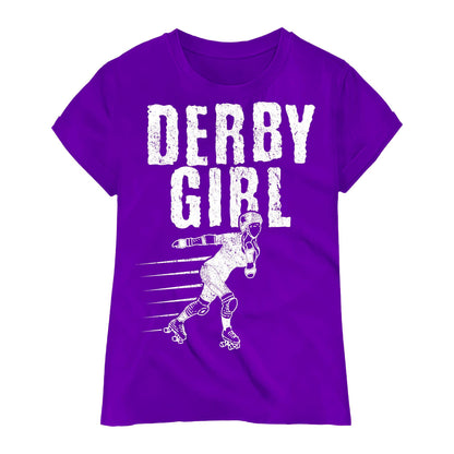Derby Girl T-Shirt – Roller Derby Graphic Tee – Skating Sports Shirt – Roller Skater Gift – Women’s Athletic Top
