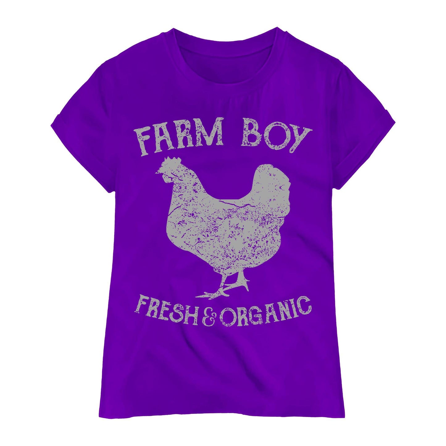Farm Boy T-Shirt – Fresh & Organic Chicken Graphic Tee, Country Life Shirt, Rustic Farm Top for Men Women