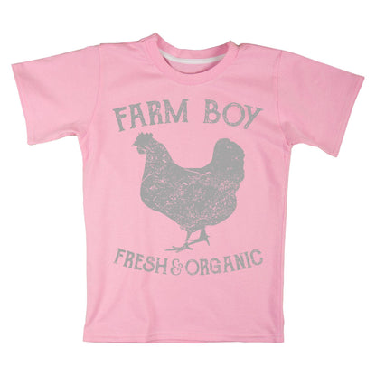 Farm Boy T-Shirt – Fresh & Organic Chicken Graphic Tee, Country Life Shirt, Rustic Farm Top for Men Women