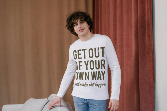 Motivational Quote Shirt - Get Out of Your Own Way Graphic Tee