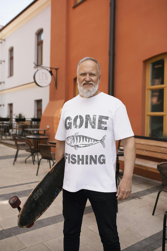 Gone Fishing T-Shirt for Men – Funny Graphic Tee for Fishermen & Outdoor Lovers
