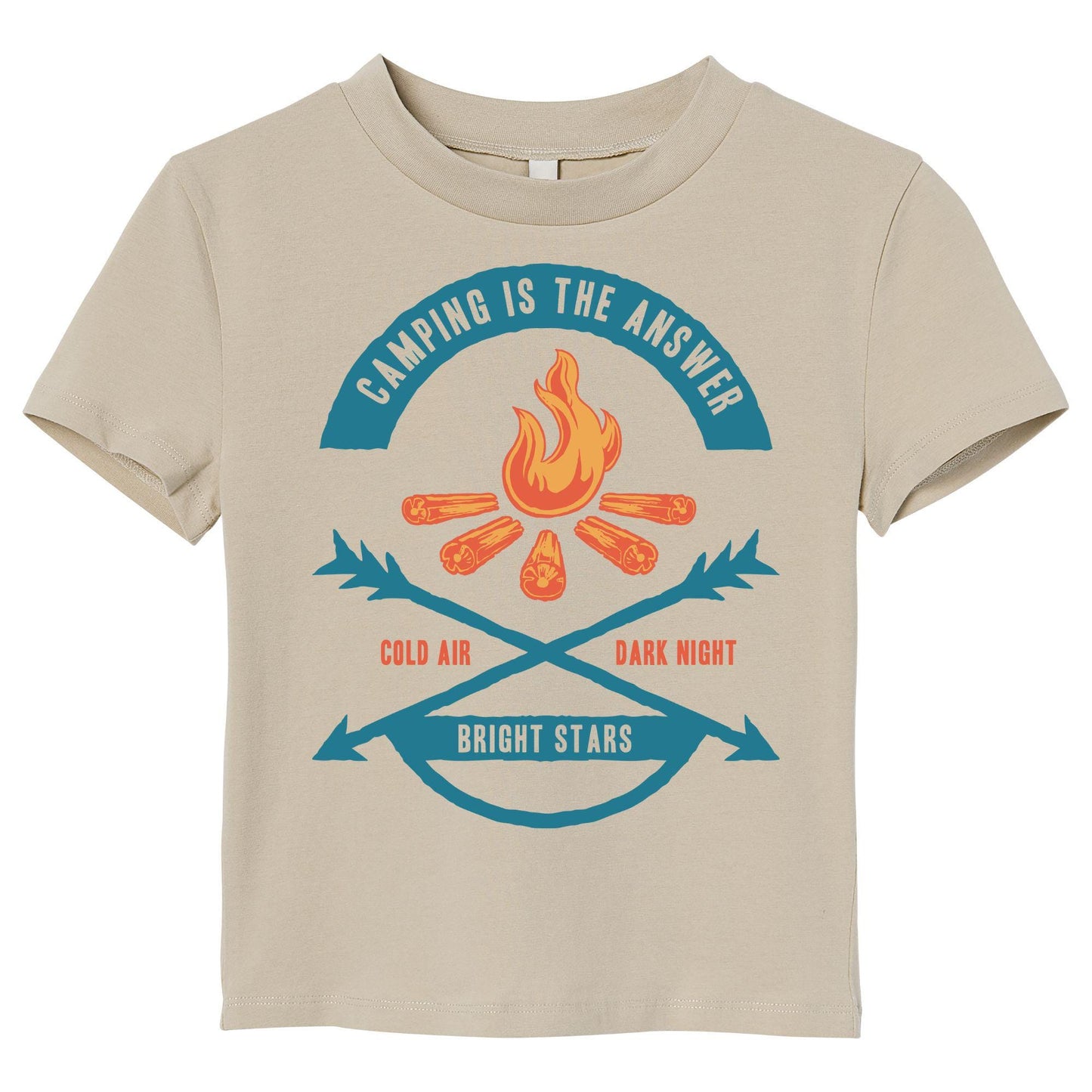 Camping Adventure T-Shirt – Outdoor Explorer Tee with Campfire and Nature Quote