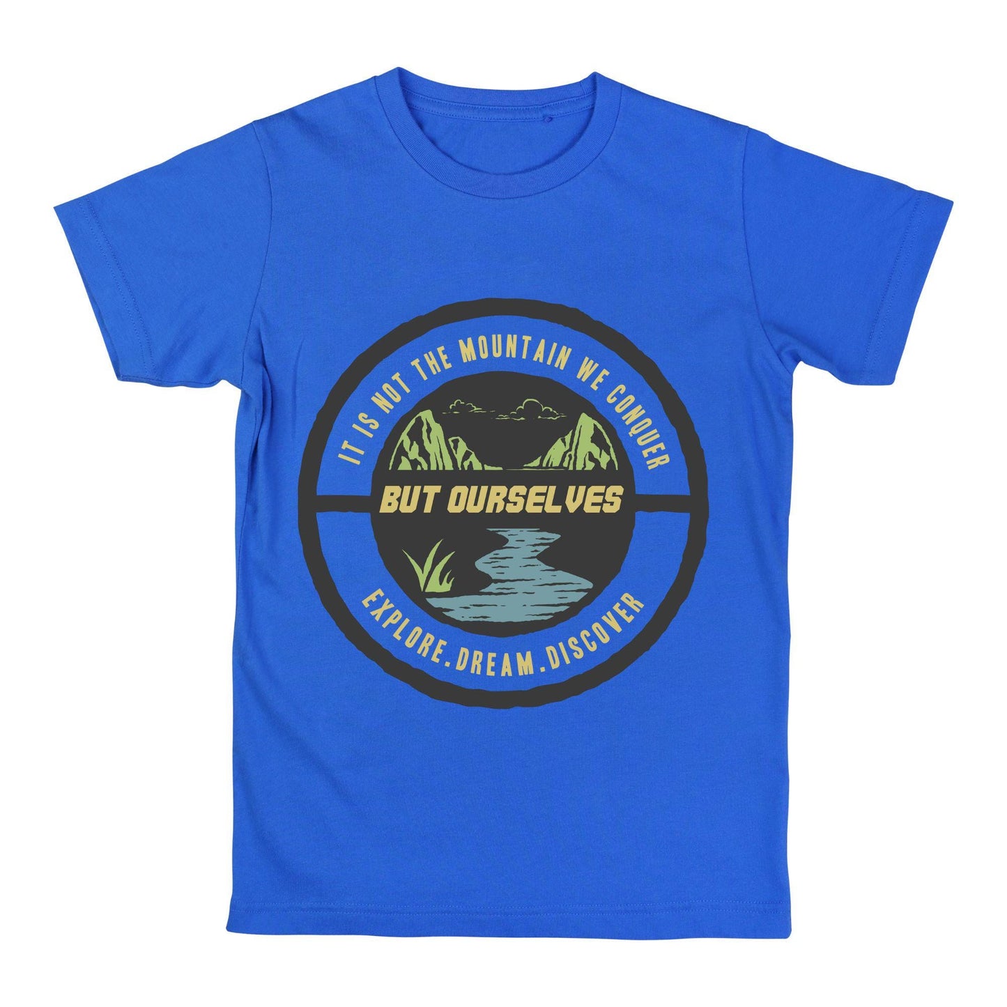 Motivational Mountain Adventure T-Shirt – Explore Dream Discover Graphic Tee