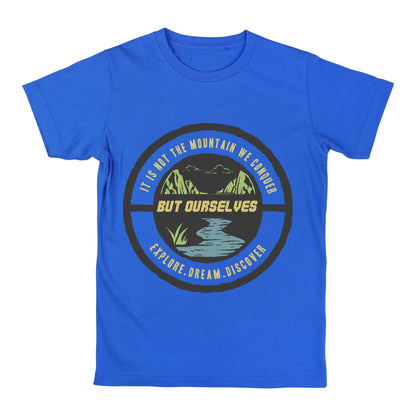 Motivational Mountain Adventure T-Shirt – Explore Dream Discover Graphic Tee