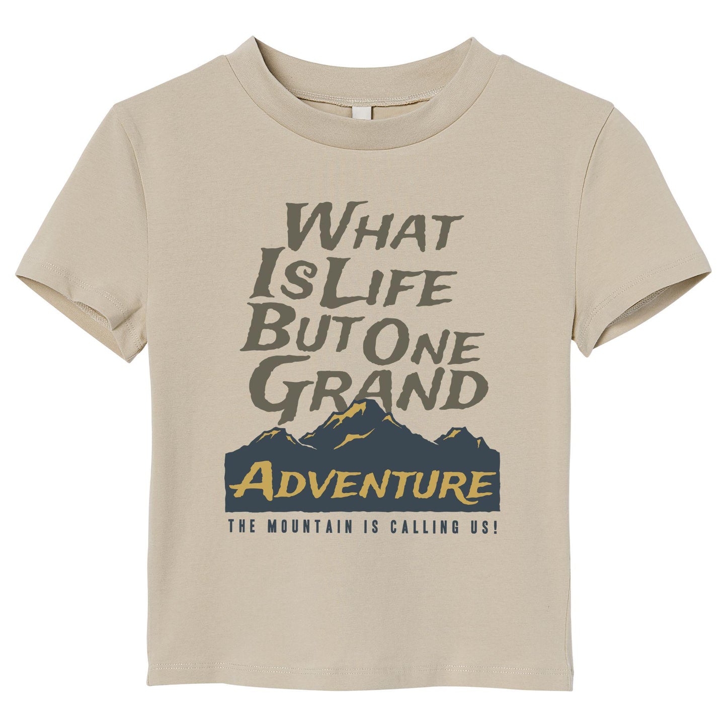 Grand Adventure Mountain Quote T-Shirt – Outdoor Hiking & Explorer Tee