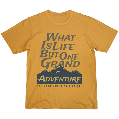 Grand Adventure Mountain Quote T-Shirt – Outdoor Hiking & Explorer Tee