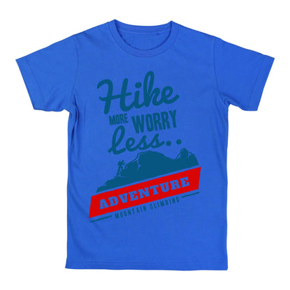 Hike More Worry Less Adventure T-Shirt – Mountain Climbing Graphic Tee