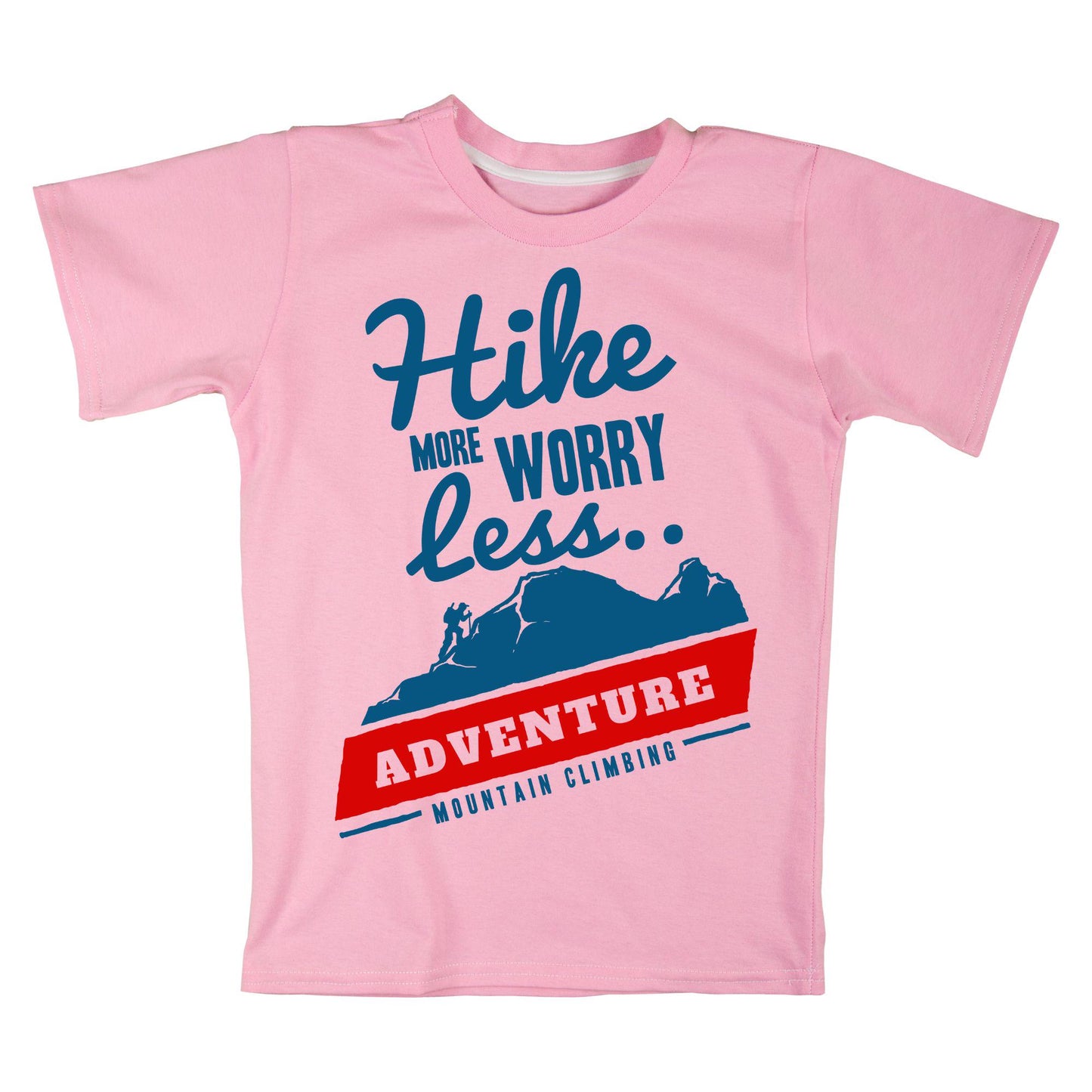 Hike More Worry Less Adventure T-Shirt – Mountain Climbing Graphic Tee