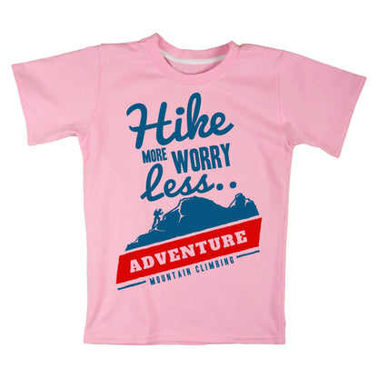 Hike More Worry Less Adventure T-Shirt – Mountain Climbing Graphic Tee