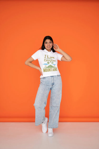 Mountain Adventure Hiking T-Shirt – “I Learn Something Everytime I Go Into the Mountains” – Outdoor Nature Tee