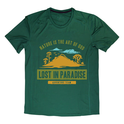 Lost in Paradise Nature Adventure Graphic T-Shirt – Outdoor Hiking, Camping & Travel Tee