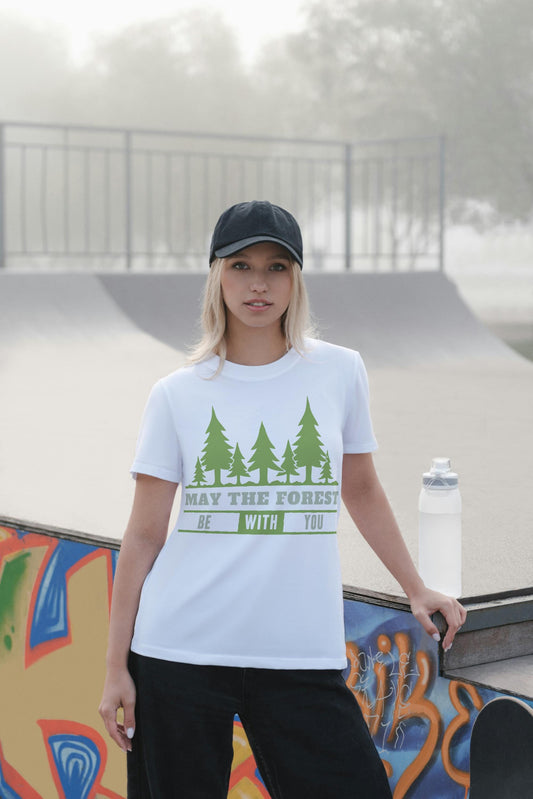 Forest Hiking T-Shirt – Eco Friendly Outdoor Tee with Nature Trees Quote
