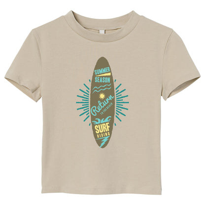 Surf Adventure T-Shirt – Summer Beach Tee with Surfboard Graphic & Ocean Vibes