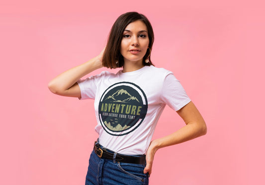 Adventure Mountain T-Shirt – Outdoor Hiking Tee with Nature Quote and Camping Inspiration